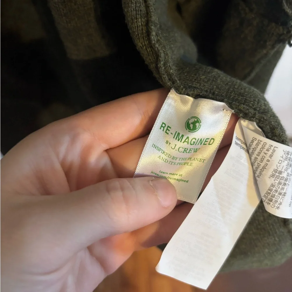 J Crew cardigan size small, has pockets and small stain shown